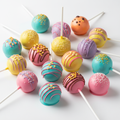 Assorted decorated cake pops